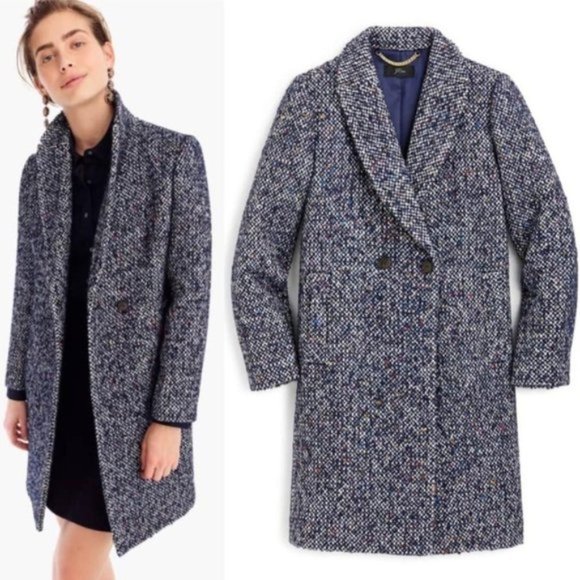 J. Crew Jackets & Blazers - J Crew Daphne Italian Tweed Top Coat NWT